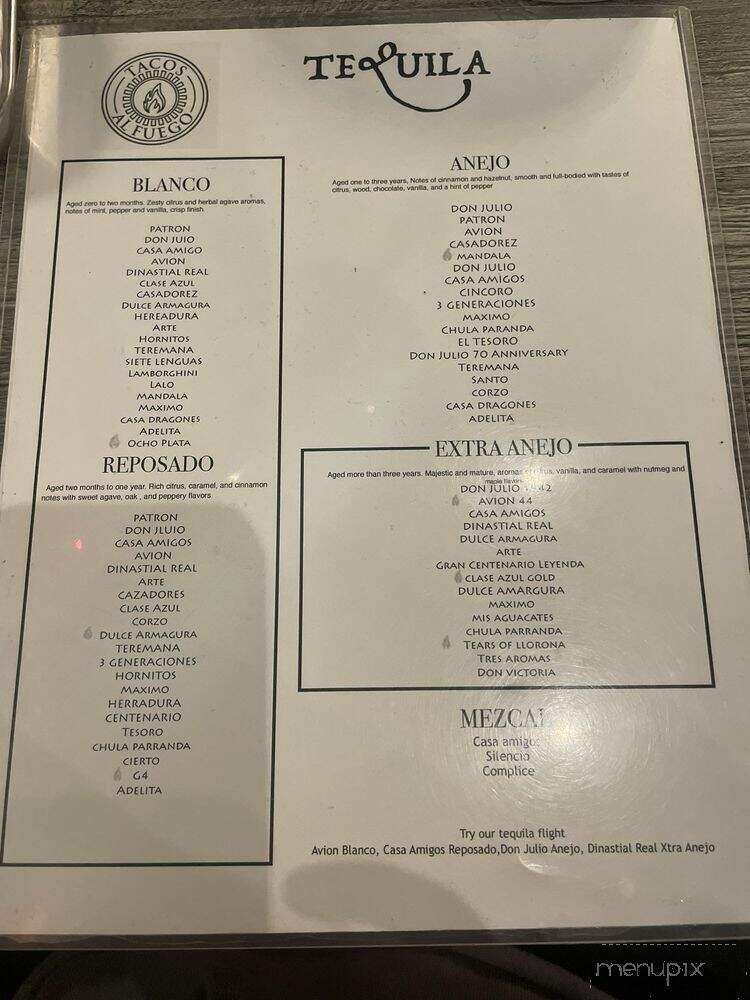 Tacos Al Fuego - Riverside, CA menu_pic