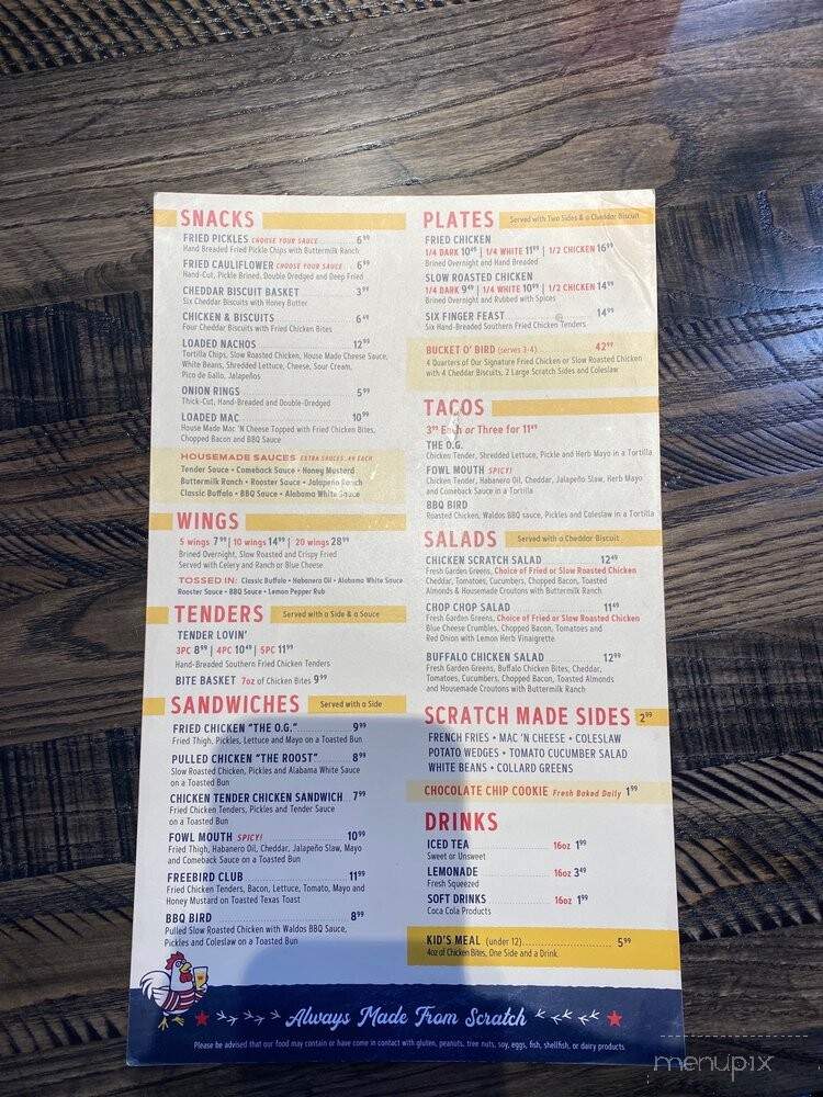 Waldo's Chicken and Beer - Prospect, KY menu_pic