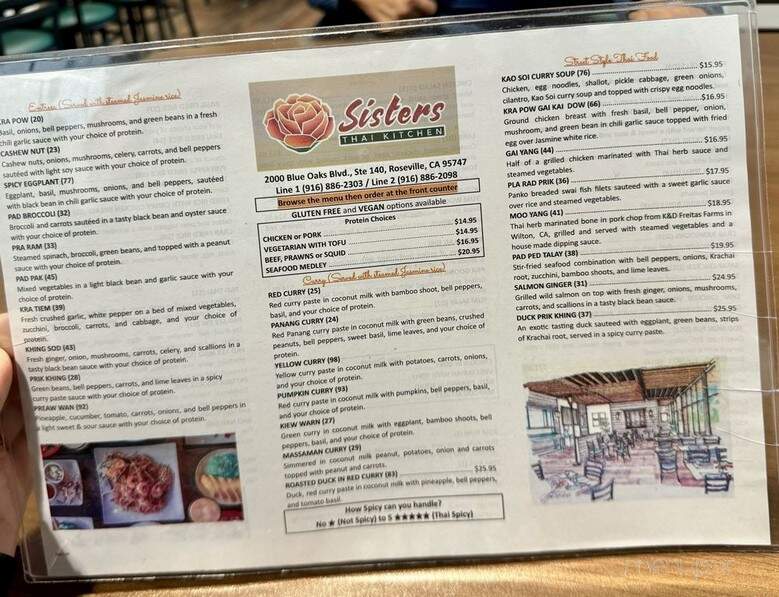 Sisters Thai Kitchen - Roseville, CA menu_pic