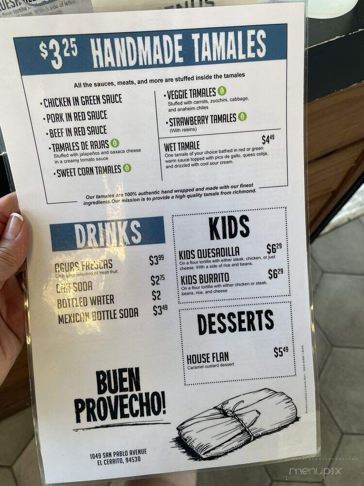 Masa Taqueria - El Cerrito, CA menu_pic