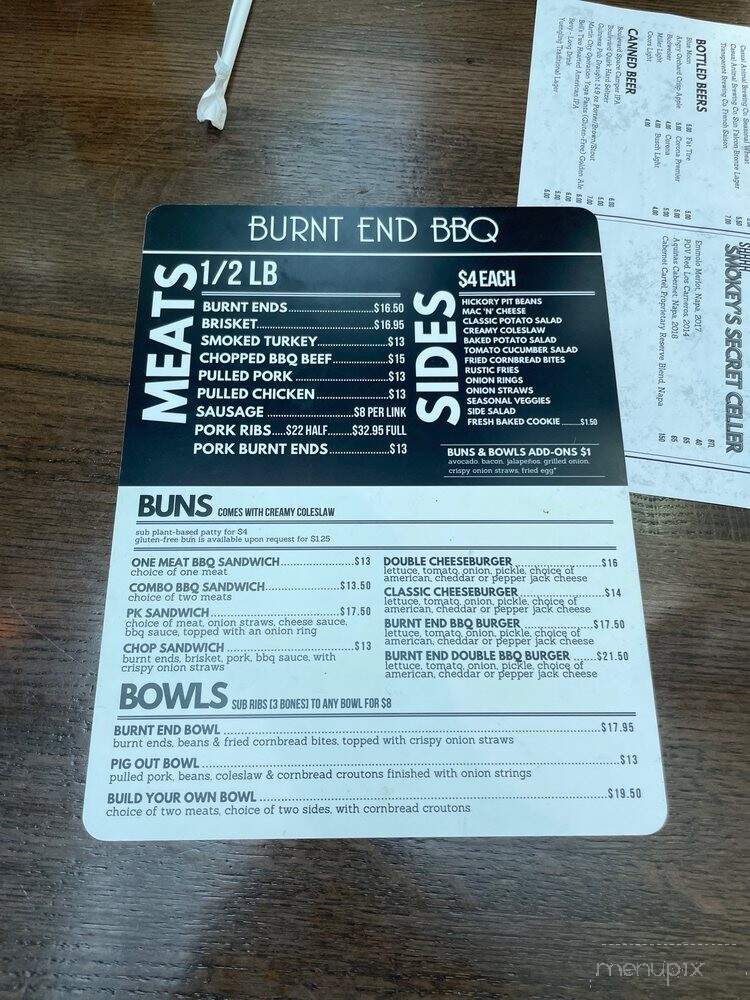 Burnt End BBQ - Kansas City, MO menu_pic