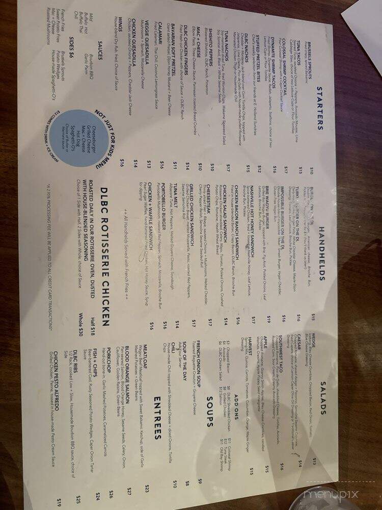 Deal Lake Bar + Co - Loch Arbour, NJ menu_pic
