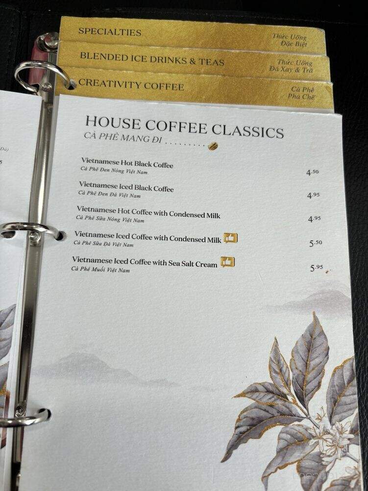 Trung Nguyen Legend - Westminster, CA menu_pic