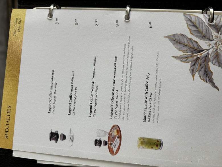 Trung Nguyen Legend - Westminster, CA menu_pic