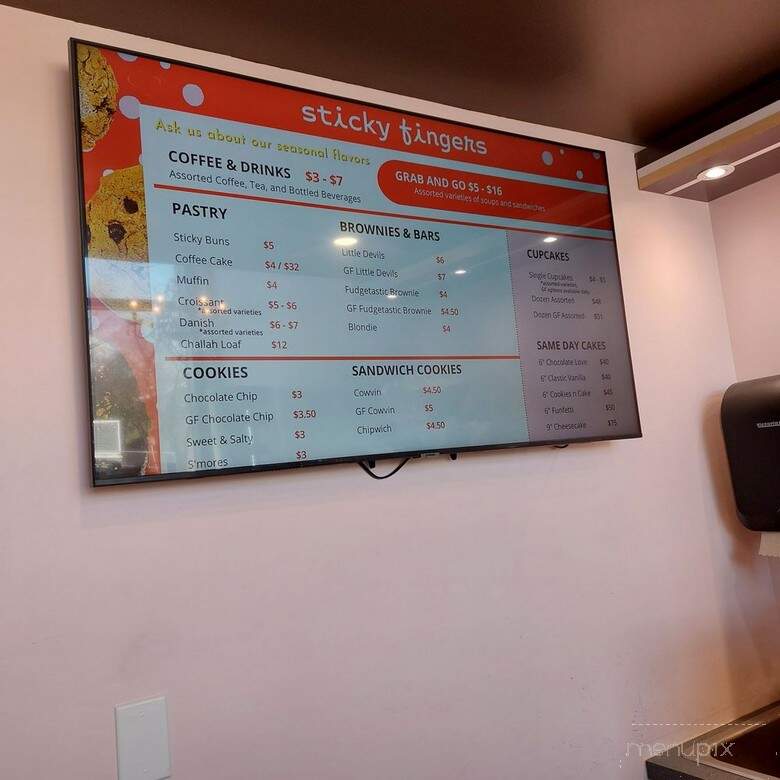 Sticky Fingers Bakery - Washington, DC menu_pic