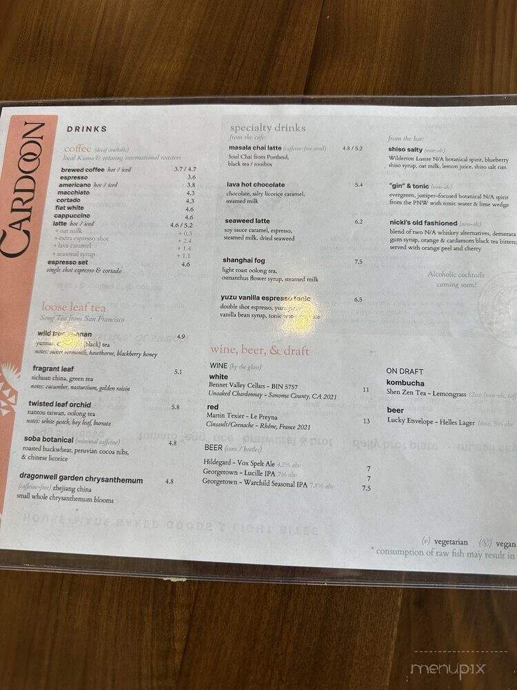 Cardoon - Seattle, WA menu_pic