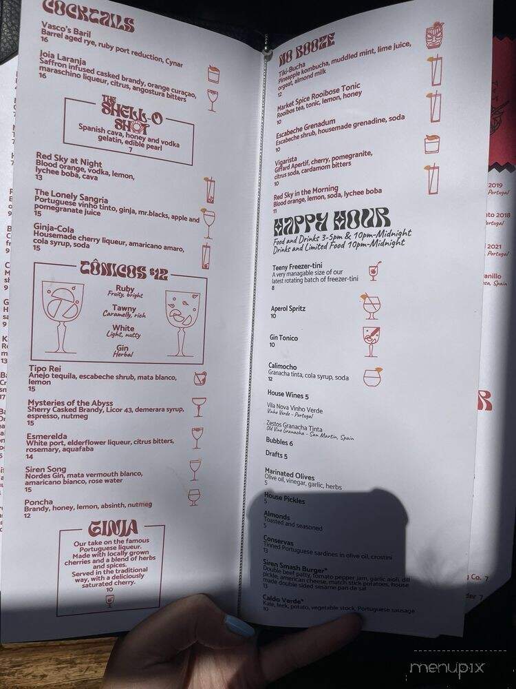 Lonely Siren - Seattle, WA menu_pic