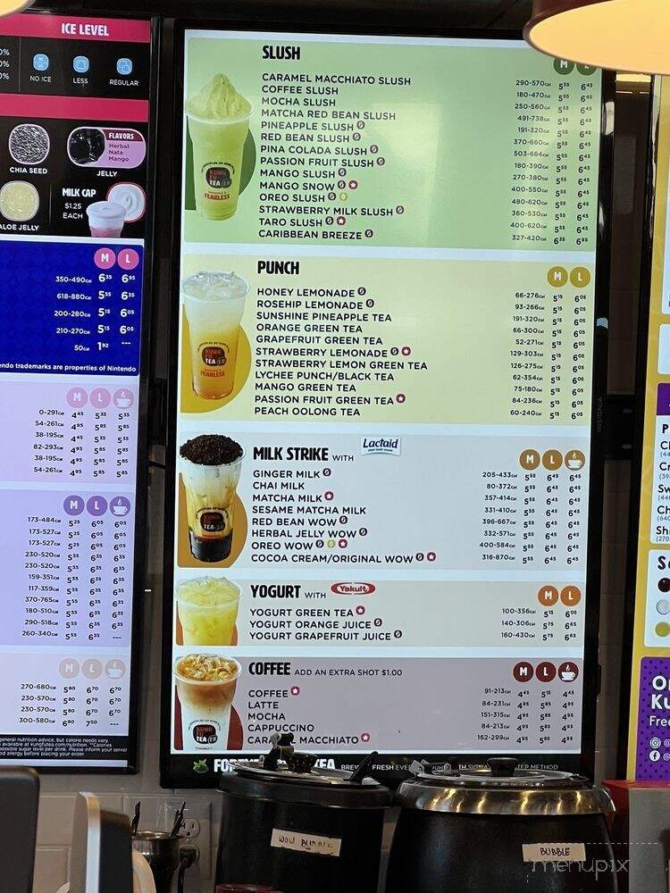 Kung Fu Tea & TKK Express - Portland, ME menu_pic