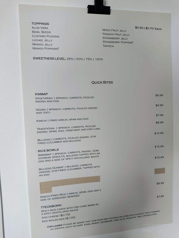 Woo Ri Teahouse - San Antonio, TX menu_pic