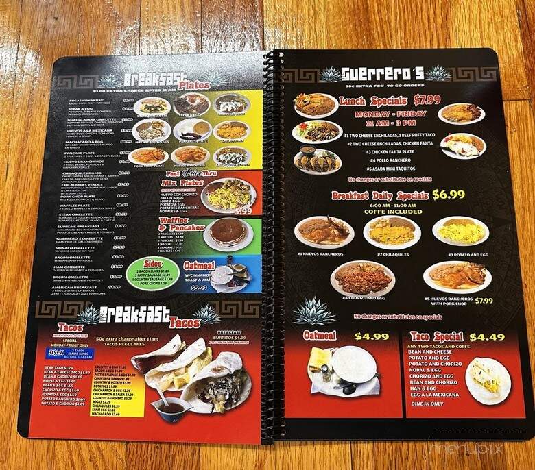 Guerrero's Mexican Restaurant - San Antonio, TX menu_pic