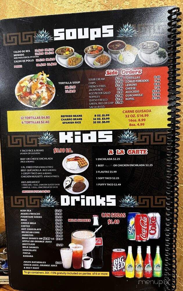 Guerrero's Mexican Restaurant - San Antonio, TX menu_pic