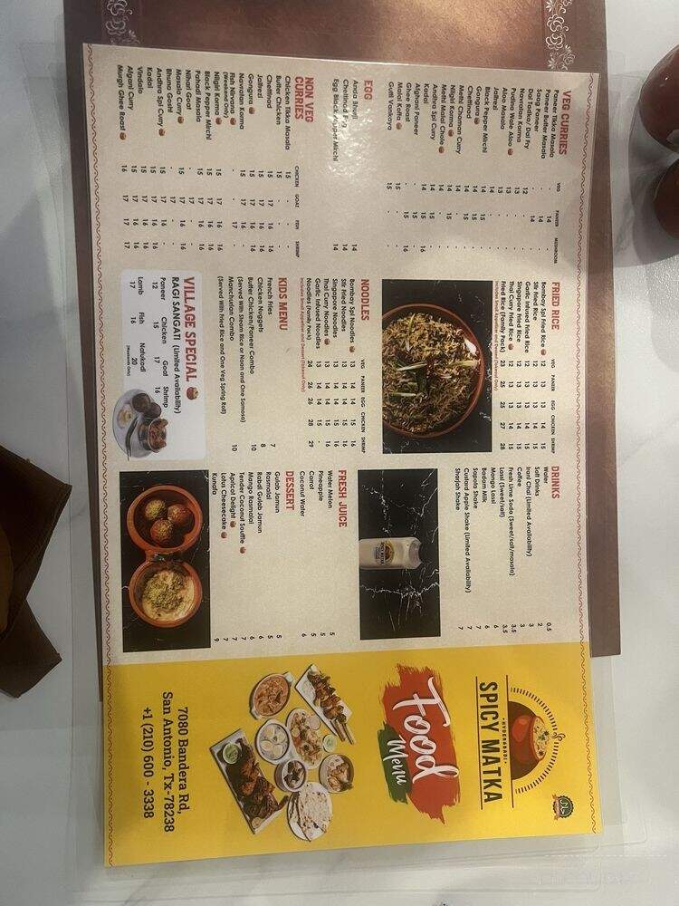 Hyderabadi Spicy Matka - San Antonio, TX menu_pic