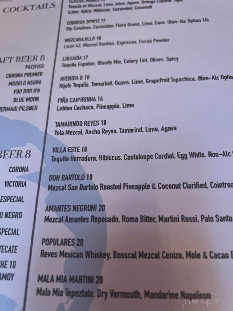 Populares - New York, NY menu_pic