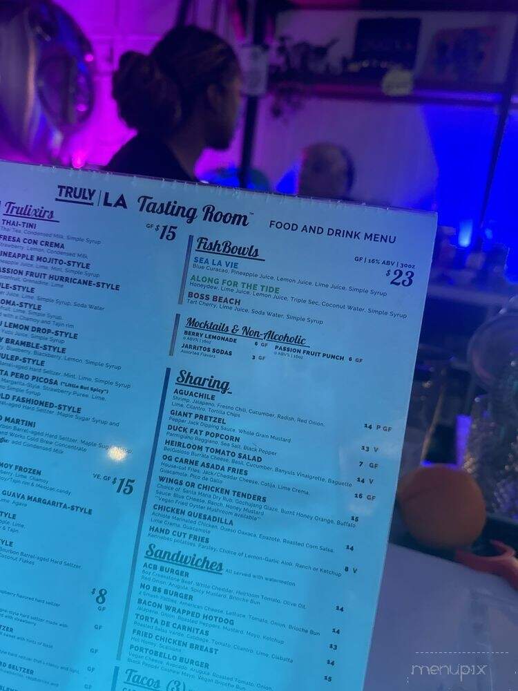 Truly LA - Los Angeles, CA menu_pic