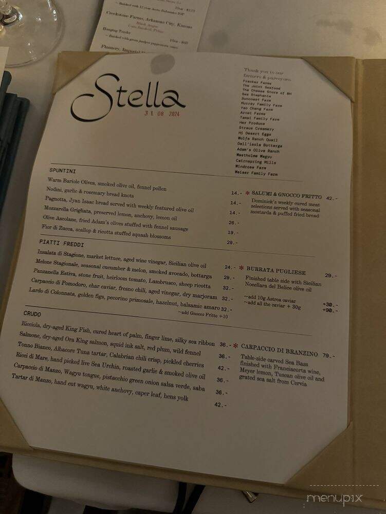 Stella West Hollywood - West Hollywood, CA menu_pic