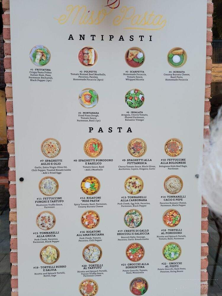 Miss Pasta - Richardson, TX menu_pic