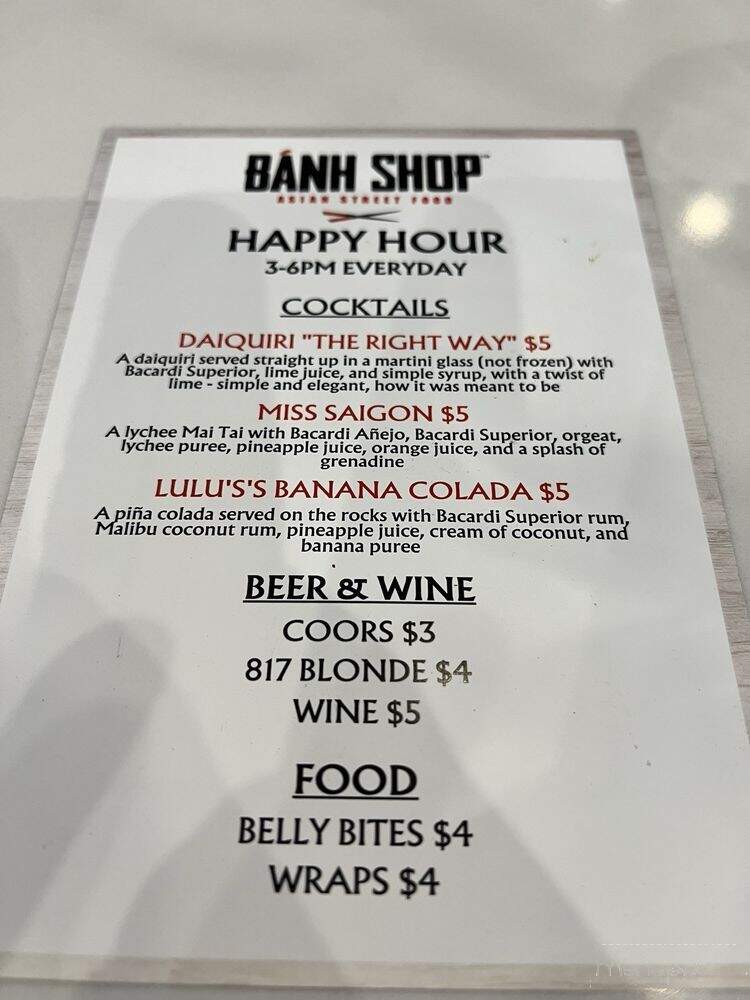 Banh Shop - Irving, TX menu_pic