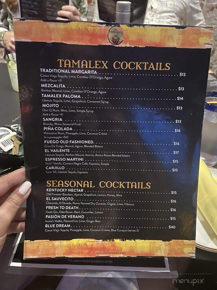 Tamalex Restaurant Bar & Grill - Philadelphia, PA menu_pic
