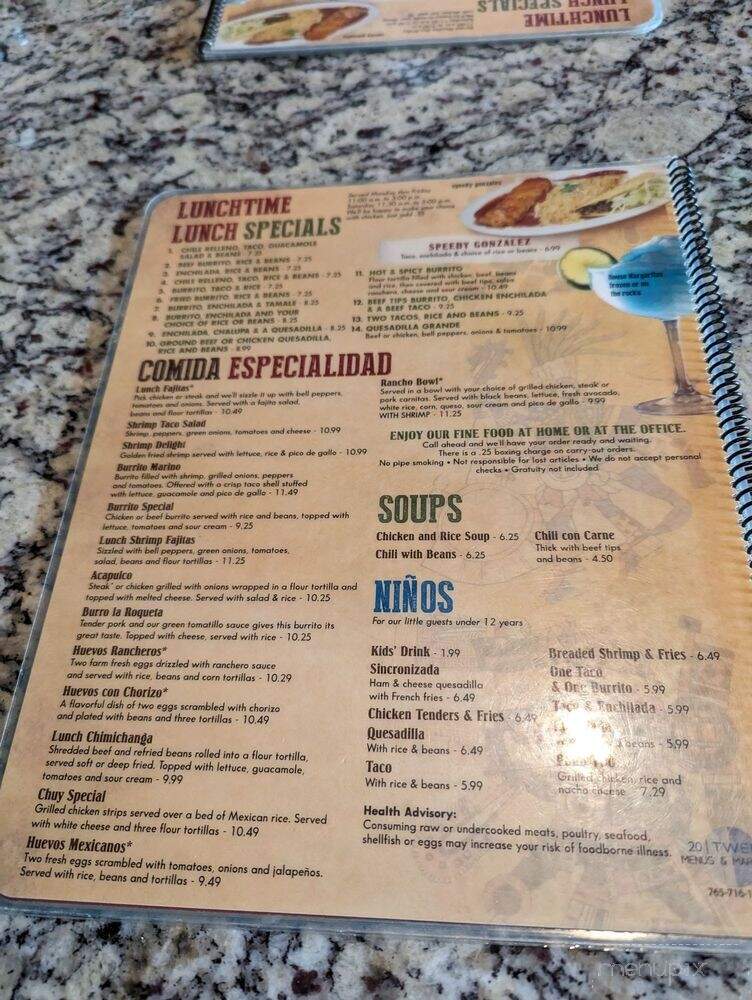 El Rancho - Ludington, MI menu_pic
