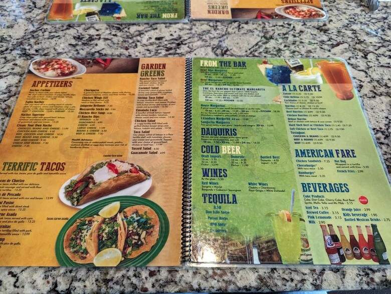 El Rancho - Ludington, MI menu_pic