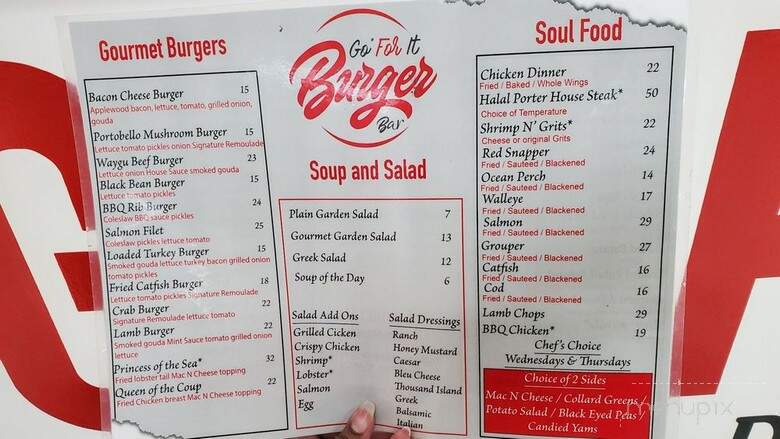 Go For It Burger Bar - Southfield, MI menu_pic