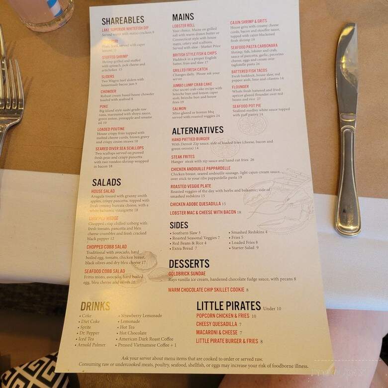 Saltwater Eatery - Troy, MI menu_pic