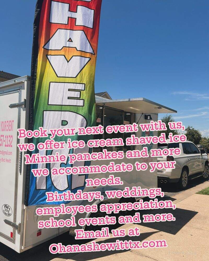 Ohana Shaved Ice and Ice Cream - Hewitt, TX menu_pic