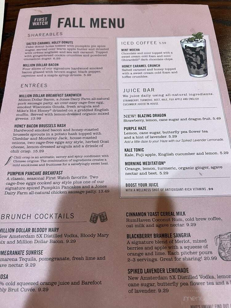 First Watch - Fort Worth, TX menu_pic