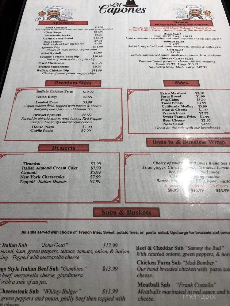 Lil Capones Bar & Grill - Huntsville, AL menu_pic