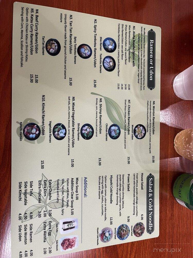 Aloha Ramen House - Madison, AL menu_pic