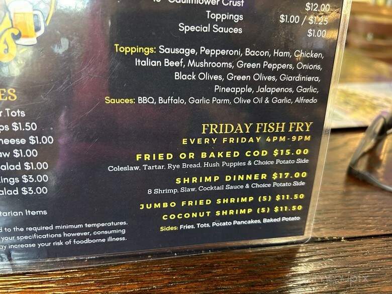 Aces Sports Bar & Grill - Twin Lakes, WI menu_pic