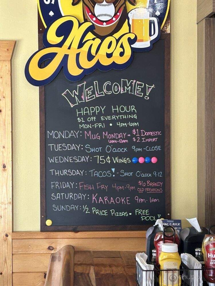 Aces Sports Bar & Grill - Twin Lakes, WI menu_pic