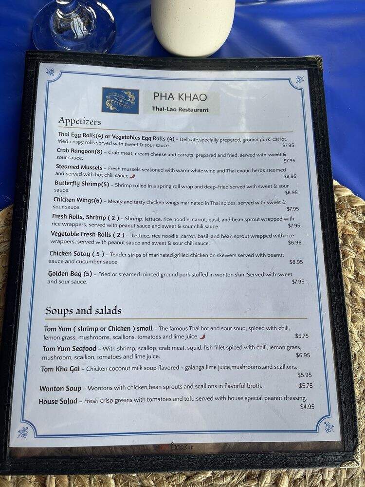 Pha Khao - Kenosha, WI menu_pic