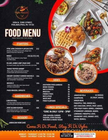 Vybz Cuisine - Philadelphia, PA menu_pic