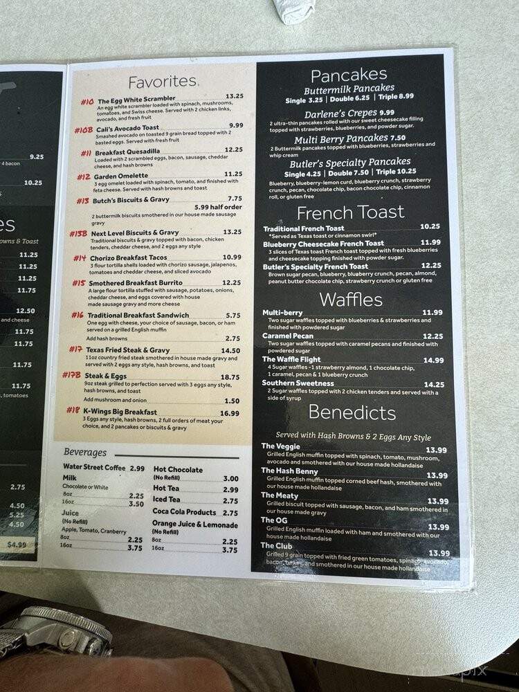 Butler's Breakfast and Lunch - Kalamazoo, MI menu_pic