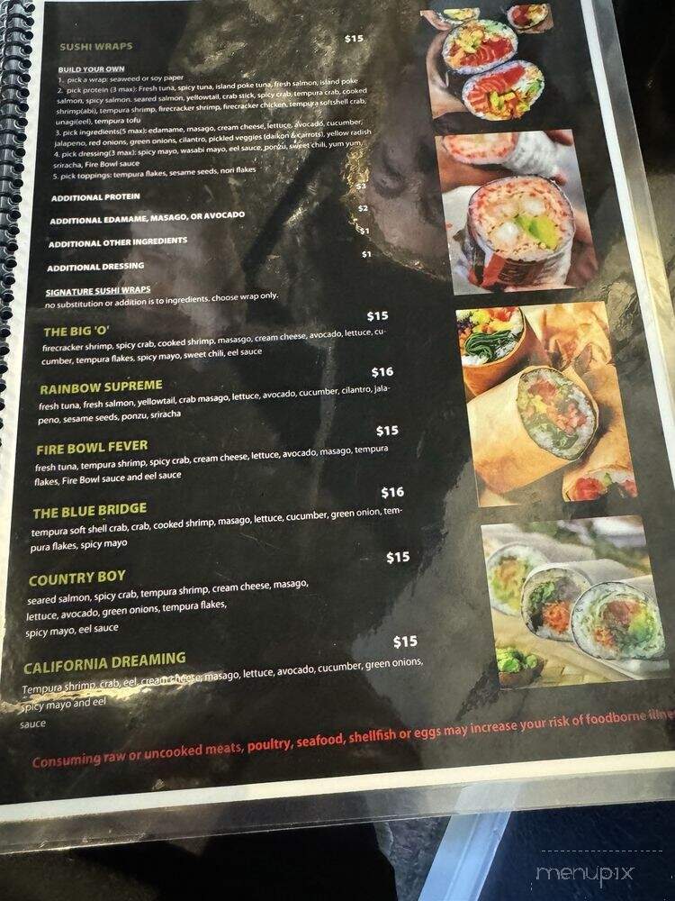 Fire Bowl Hibachi and Sushi - Owensboro, KY menu_pic