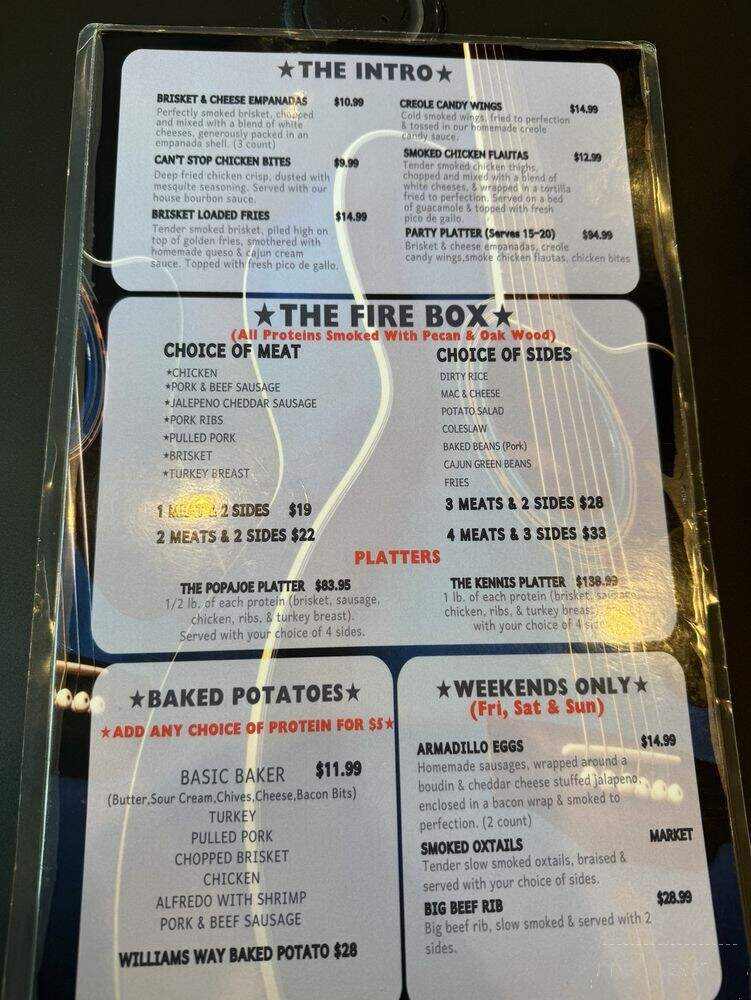 Williams Smokehouse BBQ & Blues - Sugar Land, TX menu_pic