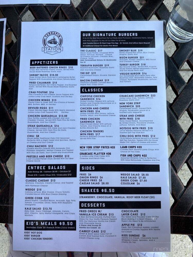 Terrapin Station - College Park, MD menu_pic
