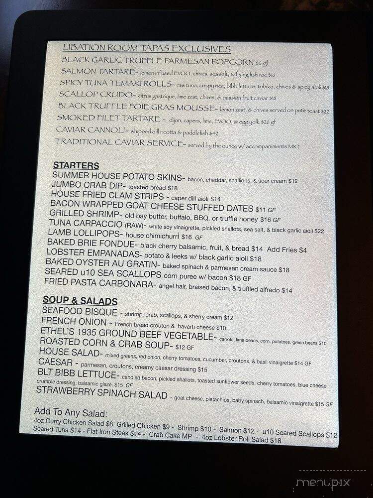 The Libation Room - Rehoboth Beach, DE menu_pic