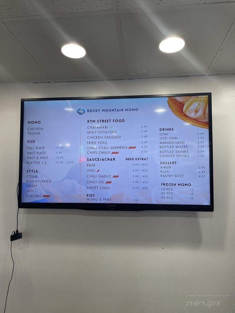 Rocky Mountain Momo - Englewood, CO menu_pic
