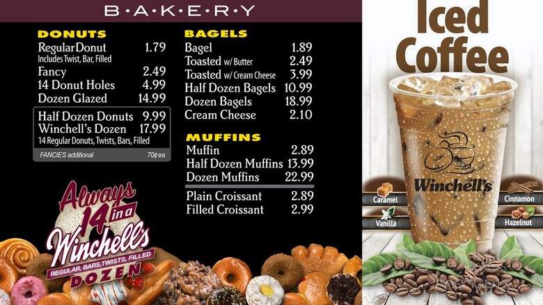 Winchell's Donut House - Aurora, CO menu_pic