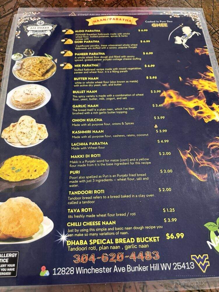 323 Dhaba - Bunker Hill, WV menu_pic