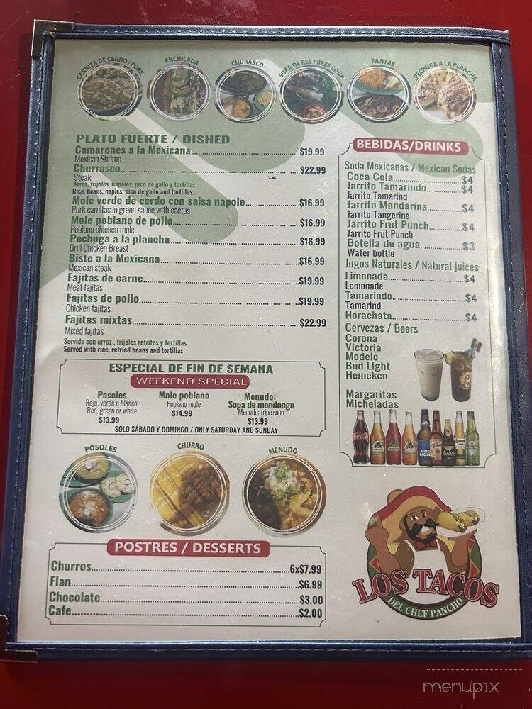 Los Tacos Del Chef Pancho the Resturant - Miami Gardens, FL menu_pic