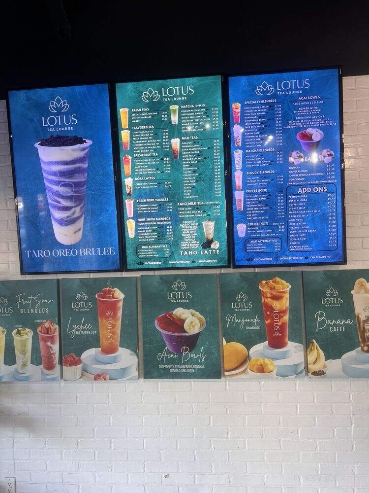 Lotus Tea Lounge - Carson, CA menu_pic