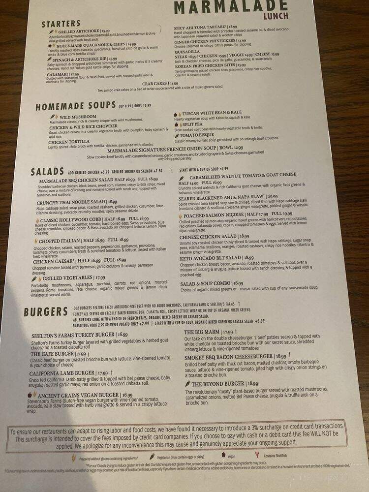 Marmalade Cafe - Santa Monica, CA menu_pic