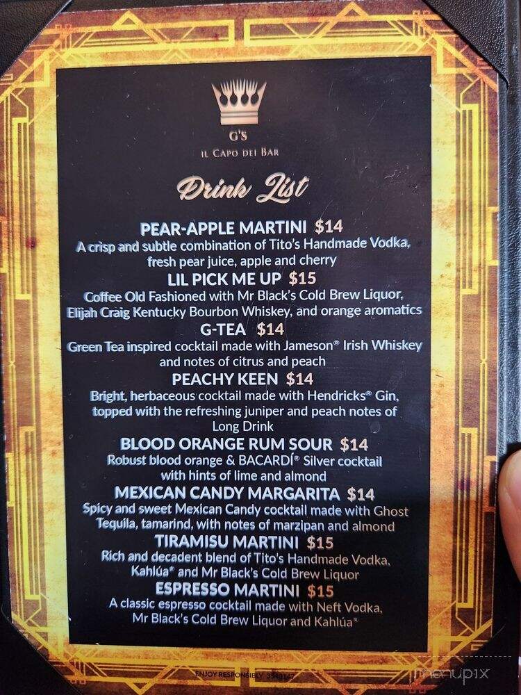 G's IL Capo Dei Bar - El Segundo, CA menu_pic