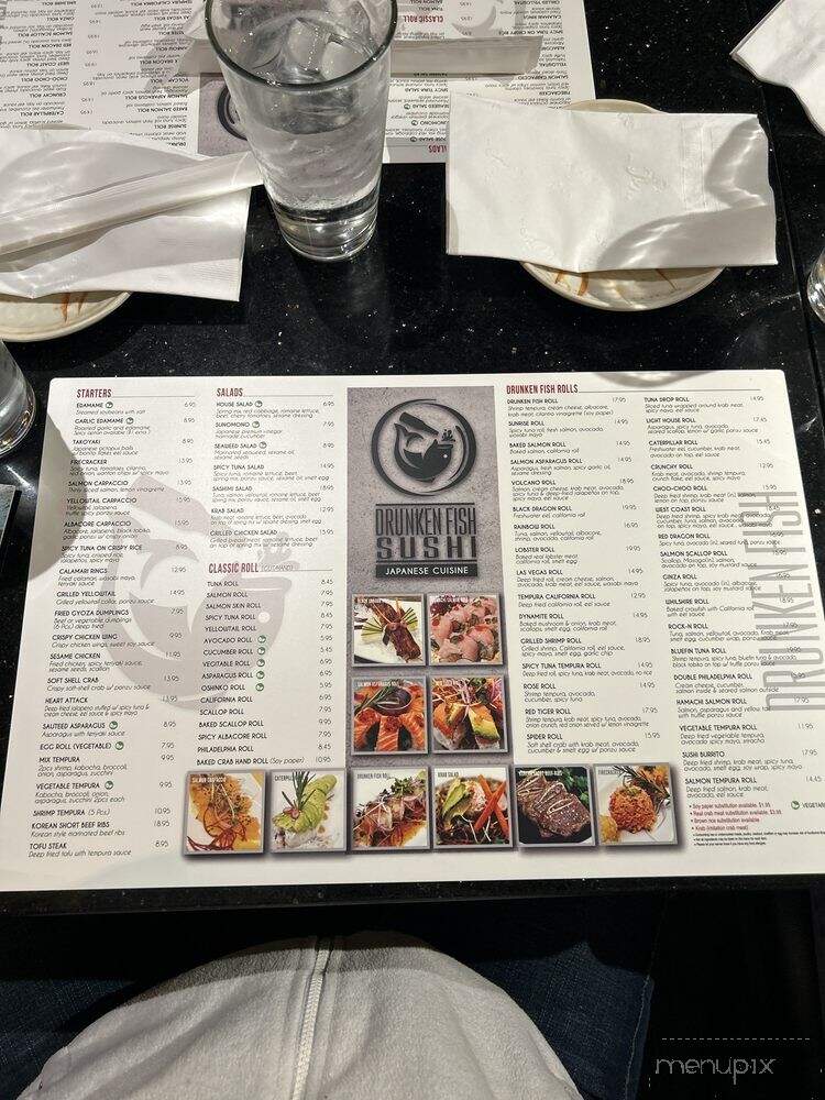Drunken Fish Sushi - Los Angeles, CA menu_pic