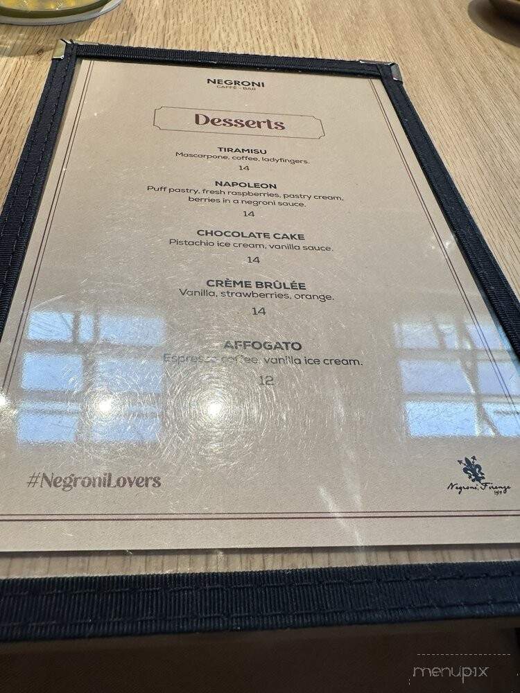 Negroni - Beverly Hills, CA menu_pic