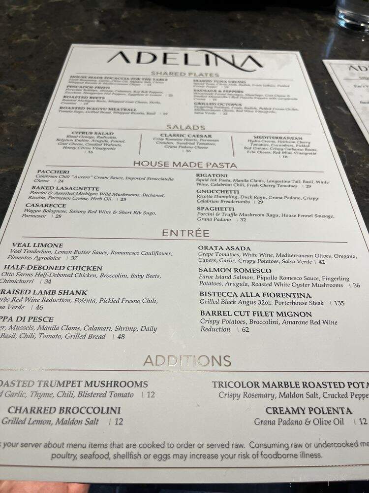Adelina - Detroit, MI menu_pic