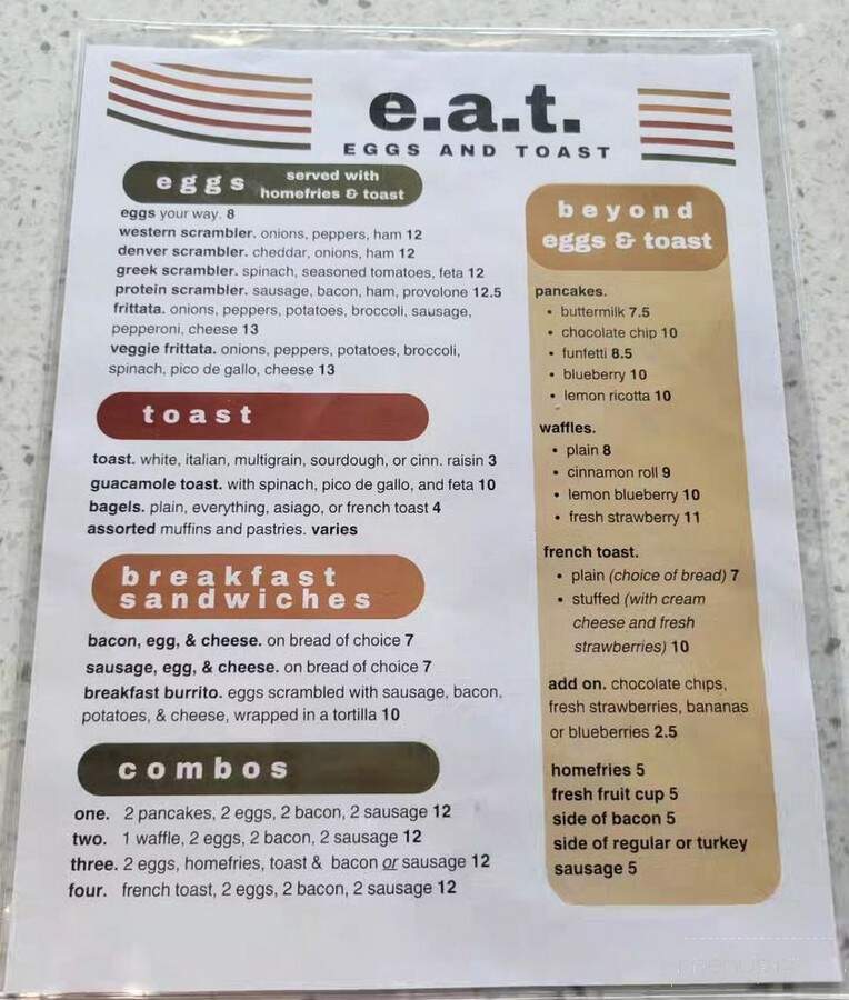 Eat Eggs and Toast - Syracuse, NY menu_pic